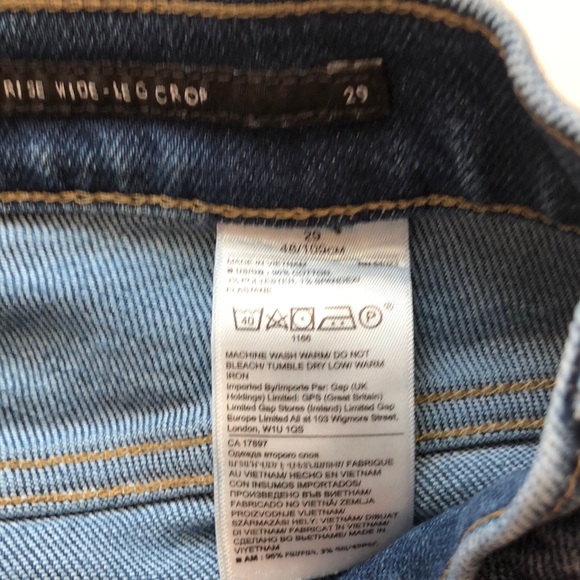 Banana Republic High-Rise Wide-Leg Crop Jeans Size 29 - Picture 5 of 10